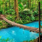 Rio Celeste blue river in Costa Rica
