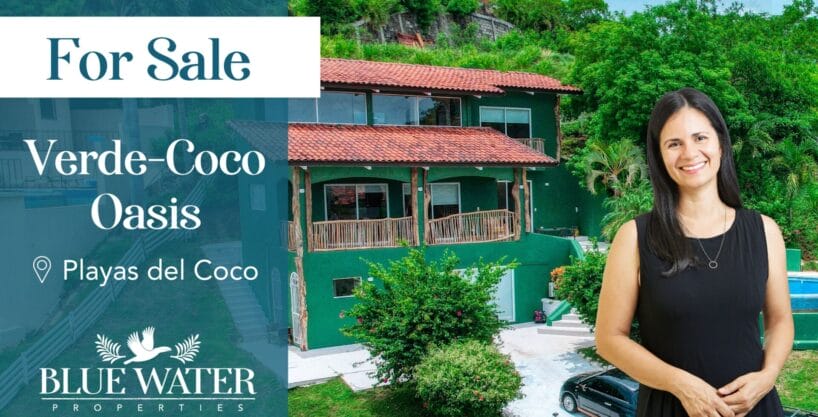 Verde-Coco Oasis: Walk to Paradise! Playas del Coco Ocean-View Home, Large Lot, Steps to Everything